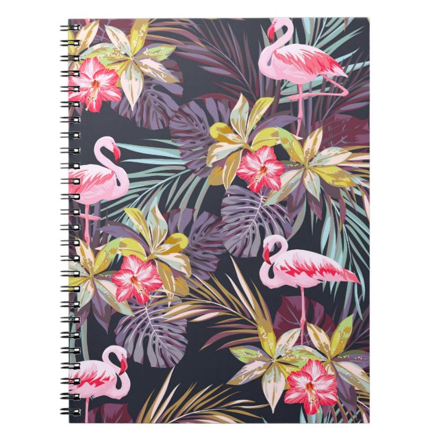 Carnet Flamant rose Tropical : Motif sans couture d'été (Devant)