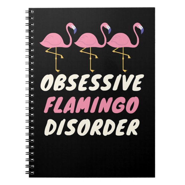 Carnet Flamant rose Tropical Obsessive Flamant rose Troub (Devant)