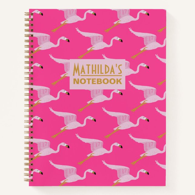 Carnet Flamants en vol (Devant)