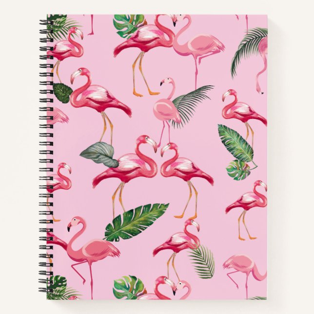 Carnet Flamants roses Amour Motif 5 (Devant)