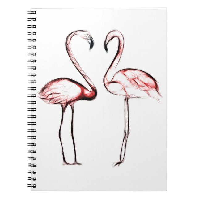 Carnet Flamants Roses Flamingos Rose Tropical (Devant)