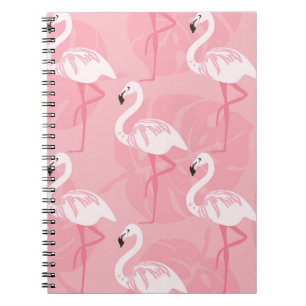 Carnet Flamants roses : illustration vintage sans soudure