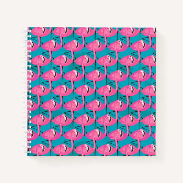 Carnet Flamants roses néon (Devant)