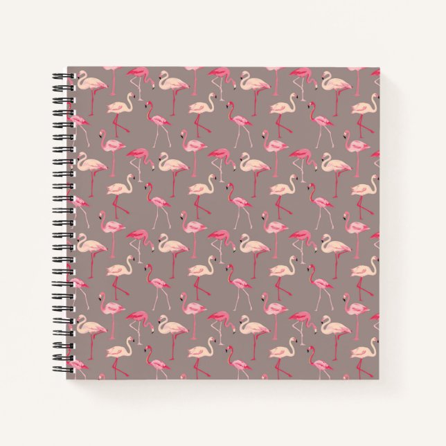Carnet Flamants roses rétro (Devant)