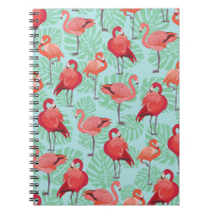 Carnet Flamants roses roses : Exotic Seamless Motif.