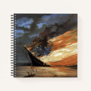 Carnet Flambeaux de la guerre civile rebelle sur le feu d