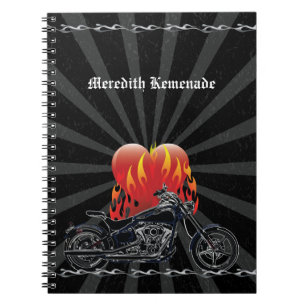 Carnet flamboyant de cycliste d'amour