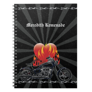 Carnet flamboyant de cycliste d'amour