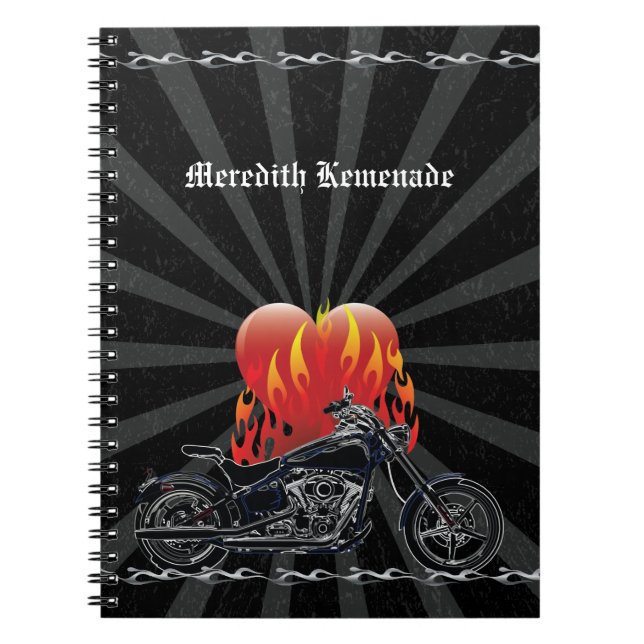 Carnet flamboyant de cycliste d'amour (Devant)