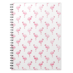 Carnet Flamingo Cool-Pink Tropical sur blanc