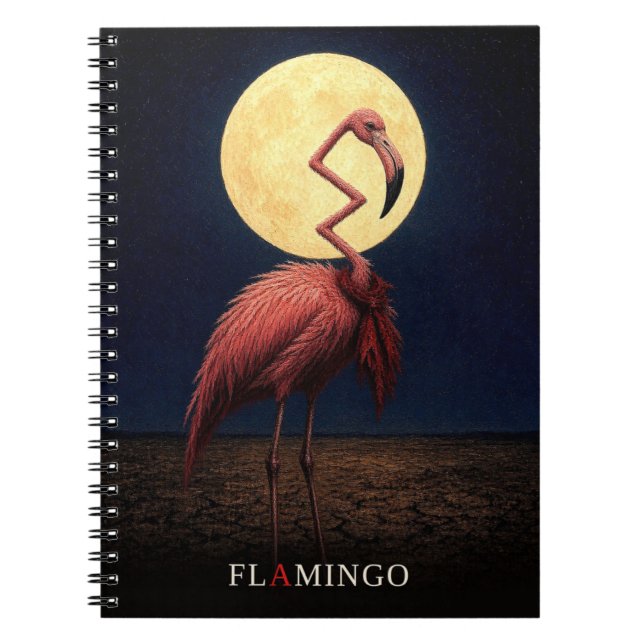Carnet Flamingo Cravate gothique Surréaliste (Devant)