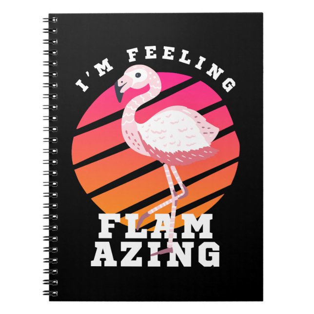 Carnet Flamingo Drôle Pun Sentiment Flamazing (Devant)