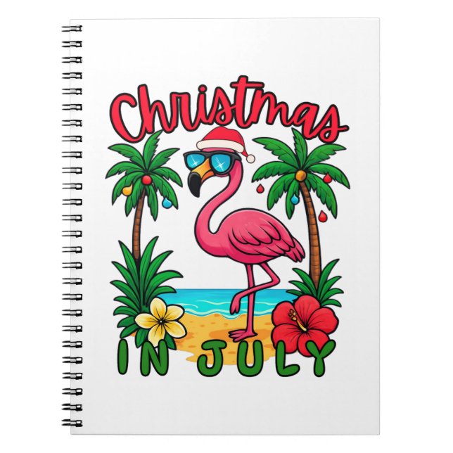 Carnet Flamingo Noël en juillet (Devant)