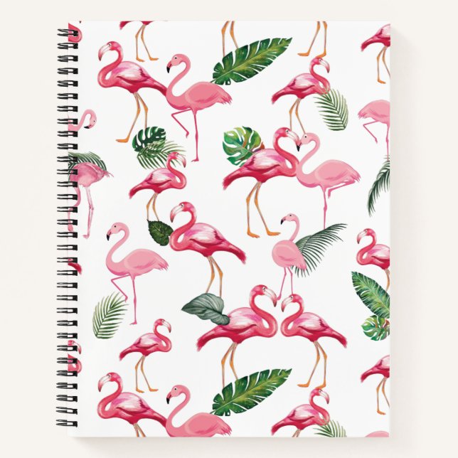 Carnet Flamingos Amour Motif (Devant)