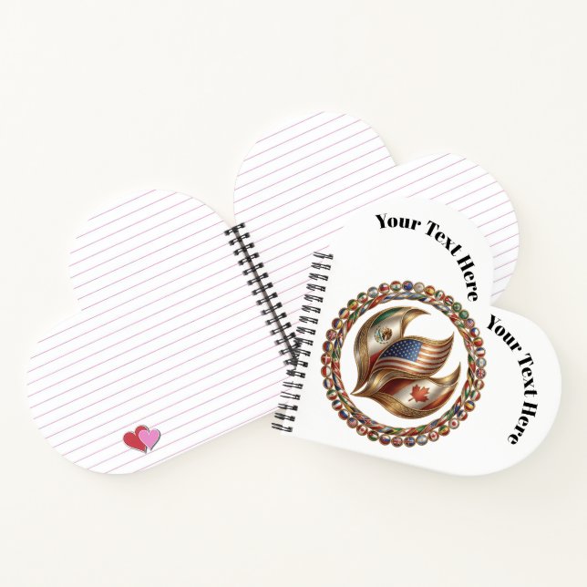 Carnet Flamme de l'unité internationale avec emblème de d (Intérieur)