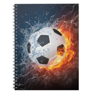 Carnet Flamme Football/Balle de Football Jeu d'oreiller