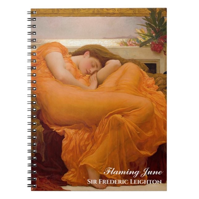 Carnet Flamme Juin par Frederic Leighton Orange (Devant)