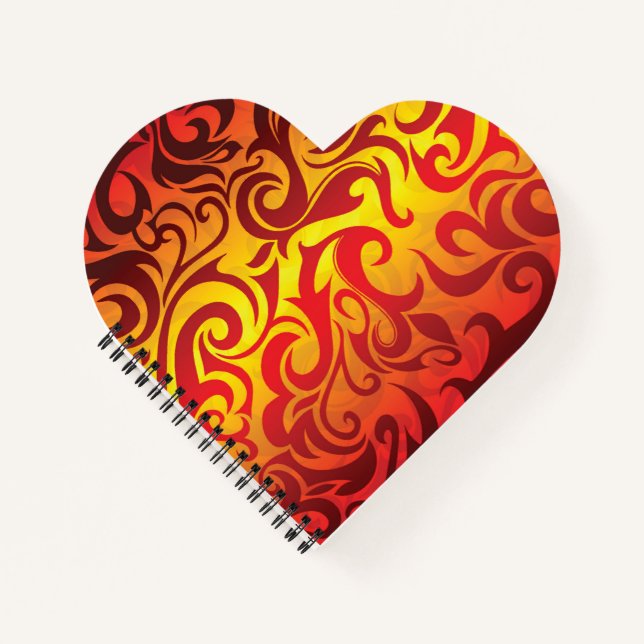 Carnet Flammes de carnet-coeur (Devant)