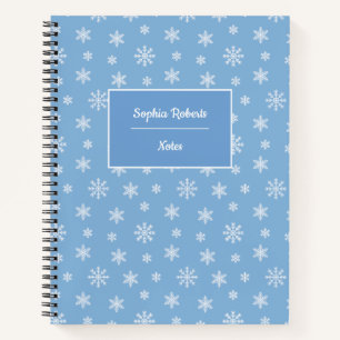 Carnet Flammes de neige à thème hivernal moderne motif