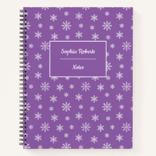 Carnet Flammes de neige à thème hivernal motif moderne