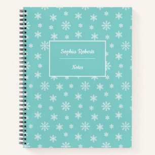 Carnet Flammes de neige à thème hivernal motif moderne