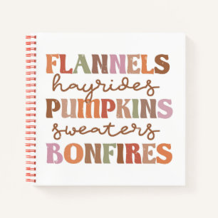 Carnet Flannings Bonfires Citrouille