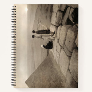 Carnet Flapper Girls Sunrise Khufu Pyramid, Égypte 1920