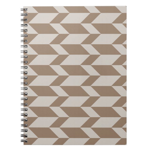 Carnet Flèche à deux tons en gras Chevron Boutons neutres (Devant)
