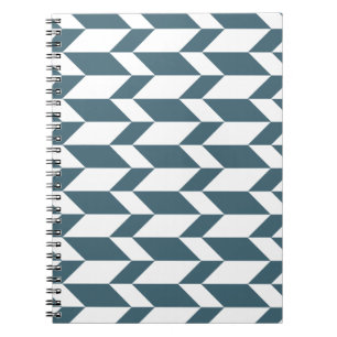 Carnet Flèche à deux tons gras Chevron Bleu Bleu Bleu
