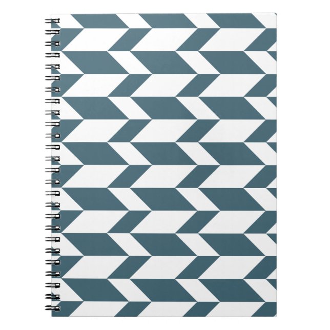 Carnet Flèche à deux tons gras Chevron Bleu Bleu Bleu (Devant)