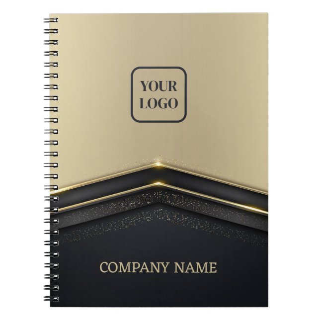 Carnet Flèche Beige & Or Noir de luxe (Devant)