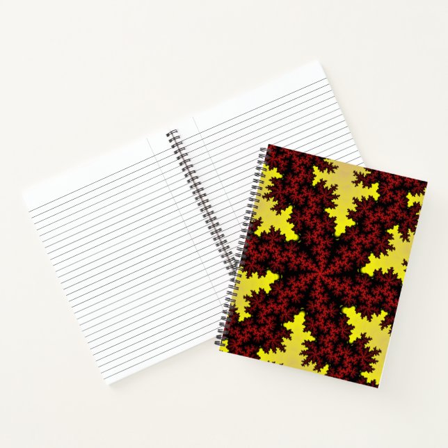 Carnet Flèche de neige rouge et jaune (Intérieur)