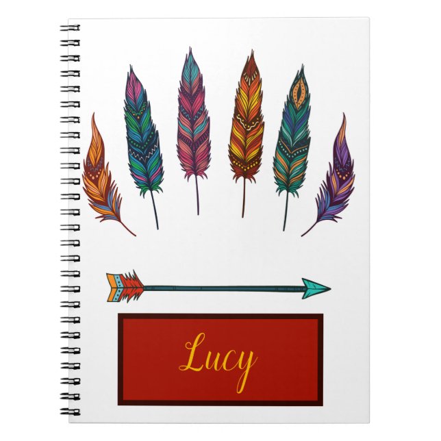 Carnet flèche & plumes (Devant)