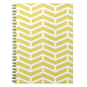 Carnet Flèches croquantes et opposées Chevron Jaune Blanc