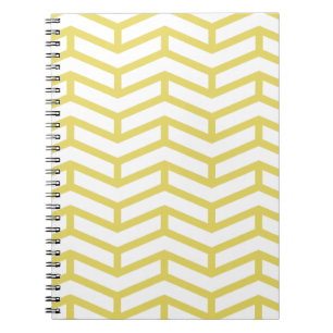 Carnet Flèches croquantes opposées Chevron Blanc jaune
