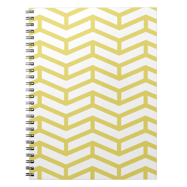 Carnet Flèches croquantes opposées Chevron Blanc jaune (Devant)