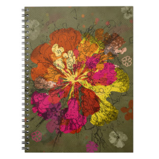 Carnet Fleur abstraite audacieuse