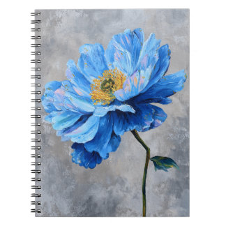 Carnet Fleur bleue acrylique
