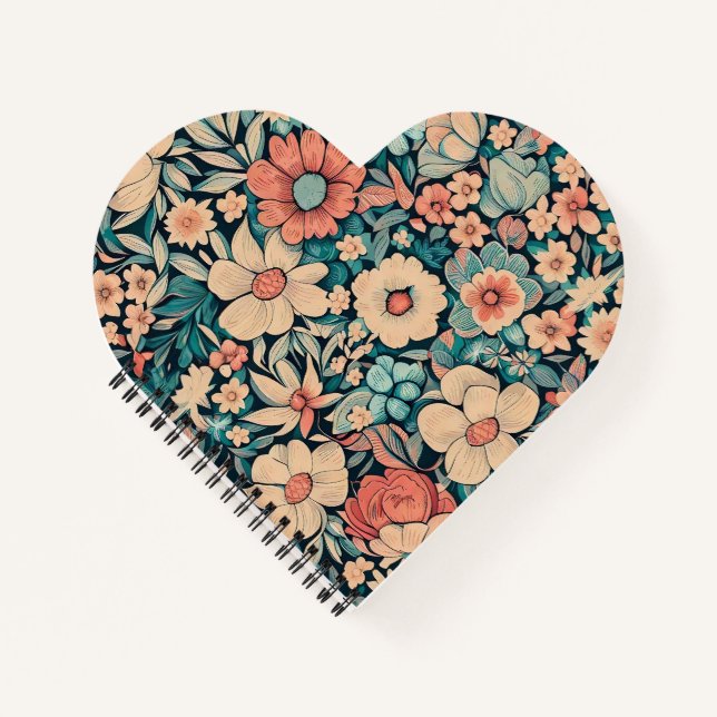 Carnet Fleur bohème (Devant)