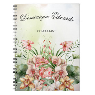Carnet Fleur botanique tropicale élégante et stylée