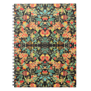 Carnet Fleur chaotique : motif abstrait vintage.