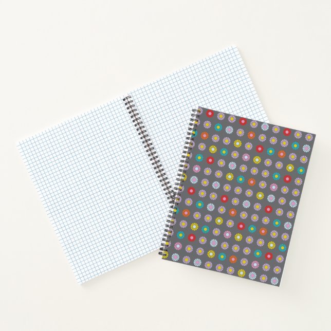 Carnet Fleur colorée rétro (Intérieur)