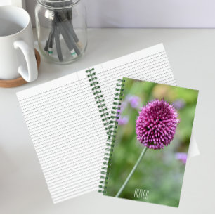 Carnet Fleur d'Allium pourpre floraison florale