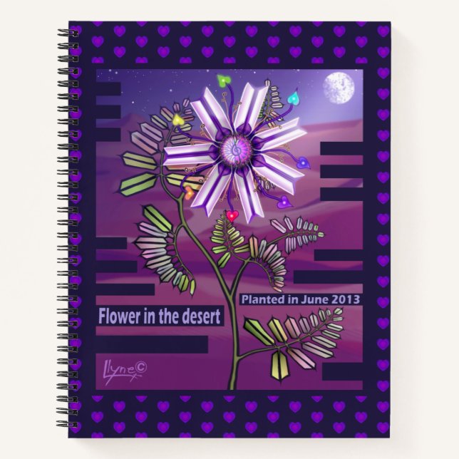 Carnet Fleur dans le désert (Devant)