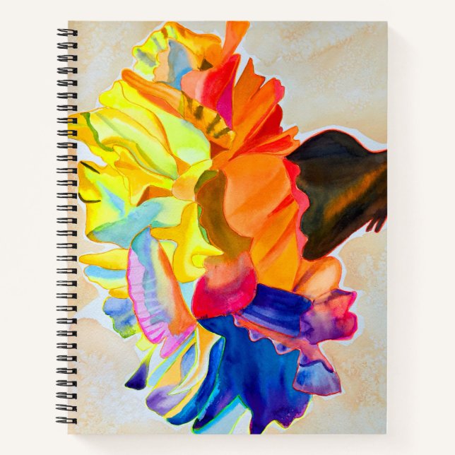 Carnet Fleur d'aquarelle Neon Carnation (Devant)