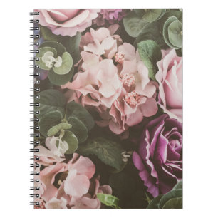 Carnet Fleur de bouquet, filtre vintage, beau fond