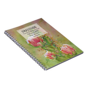 Carnet Fleur de cactus rose Gratitude