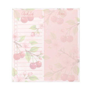 Carnet Fleur de Cerisier (Liste de Contrôle)