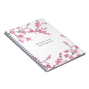Carnet Fleur de cerisier   Nom + titre