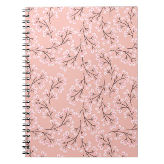 Carnet fleur de cerisier sur pêche